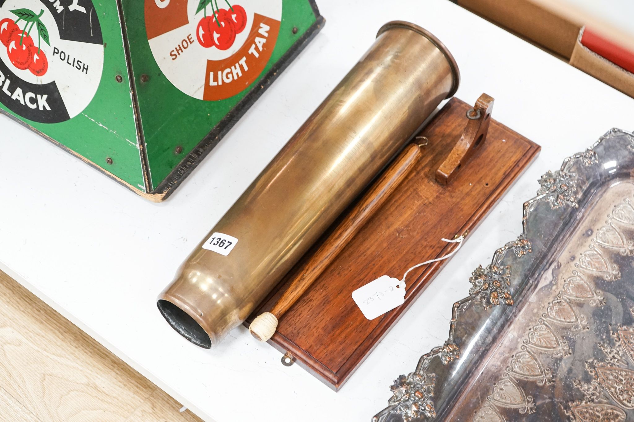 A trench art Shell gong